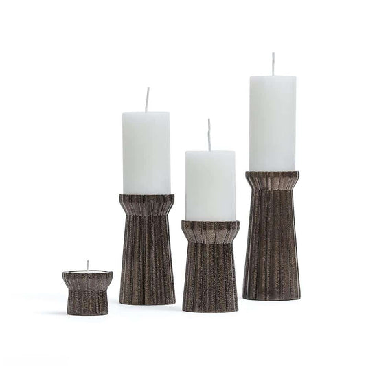 Qutub Gold Candle Stand – set of 4