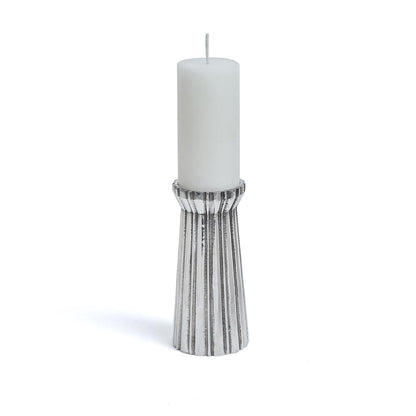 Qutub Silver Candle Stand – set of 4