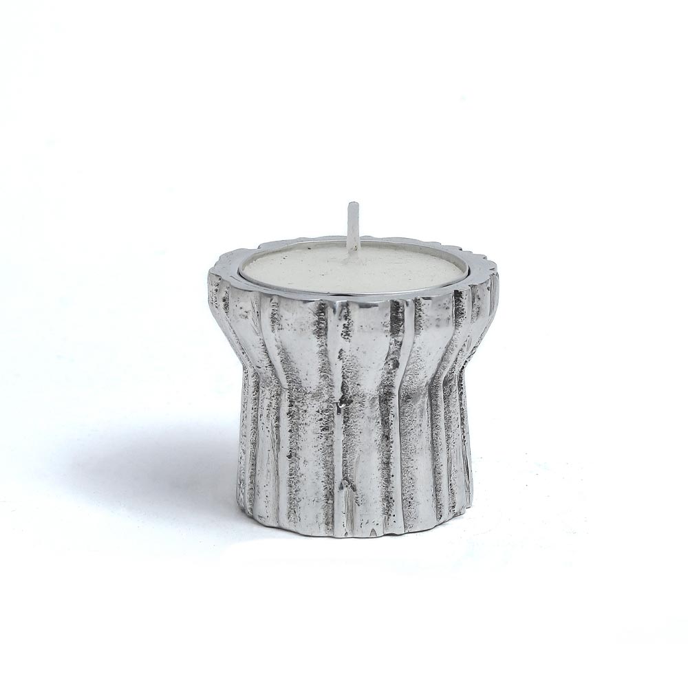 Qutub Silver Candle Stand – set of 4