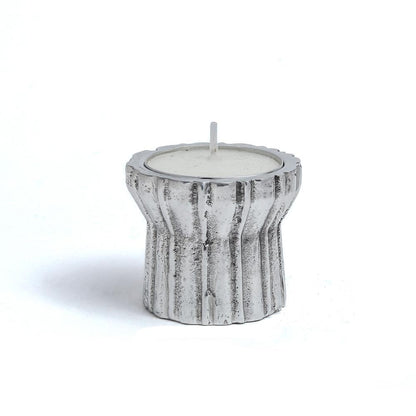 Qutub Silver Candle Stand – set of 4