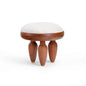 Artisan Terracotta & Brass Klei Pouf Footstool – Handcrafted Luxury