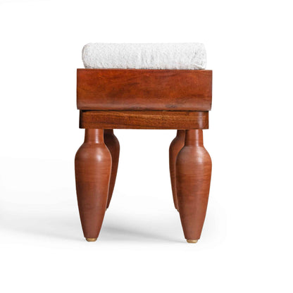 Handcrafted KLEI Collection Terracotta Bench with Brass Accents