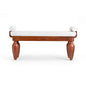 Handcrafted KLEI Collection Terracotta Bench with Brass Accents