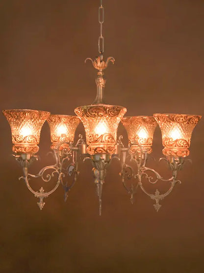 Brass Antique 5-Light Chandelier – 66 cm