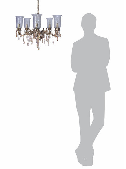 Brass Antique 5-Light Chandelier – 61 cm