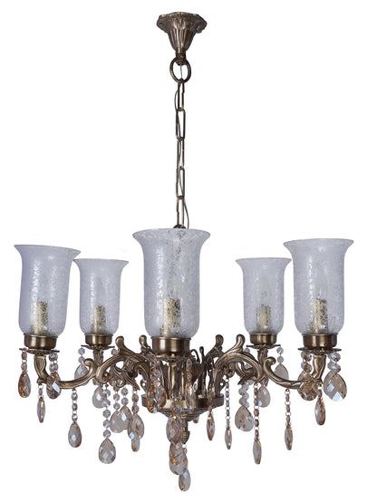Brass Antique 5-Light Chandelier – 61 cm