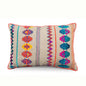 Handcrafted Moroccan Kilim Embroidered Cushion Cover Vibrant Linen