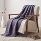 Lavender Hand Quilted Cotton Throw Blanket | Classic Stripe Quilting | 50×60 Inches