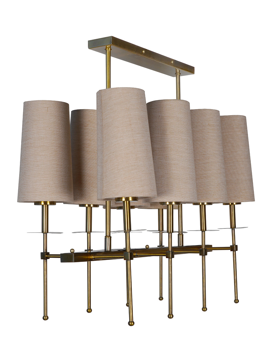 Brass Antique Mild Steel 8-Light Chandelier – 73.7 cm