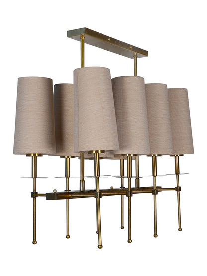 Brass Antique Mild Steel 8-Light Chandelier – 73.7 cm