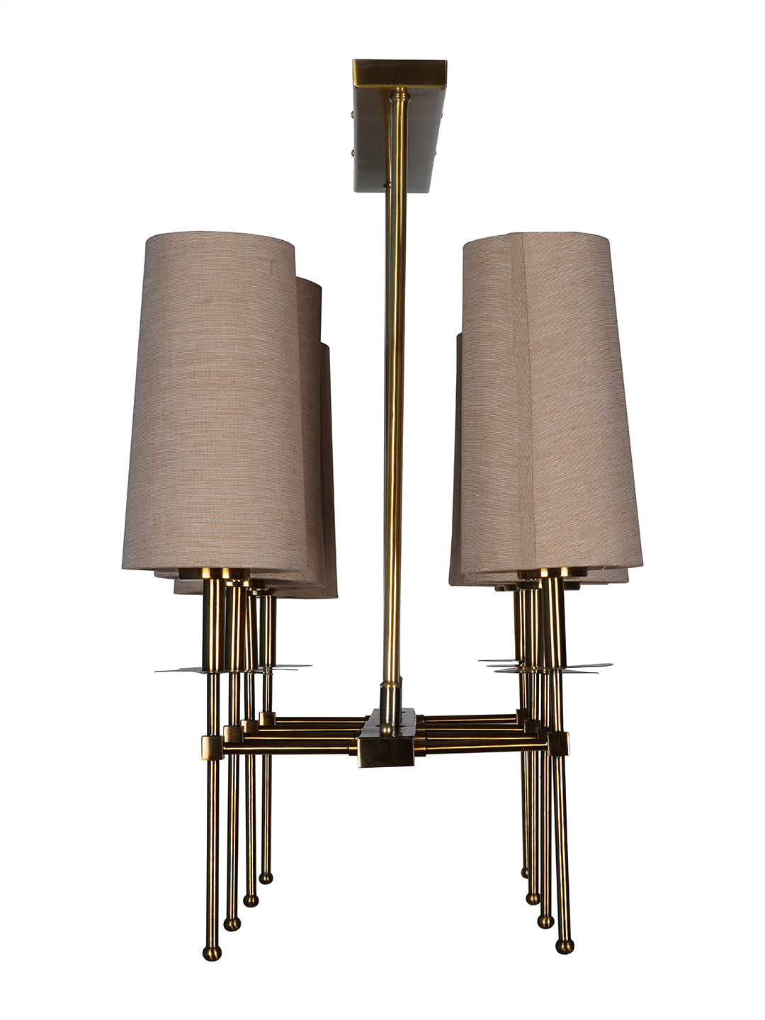 Brass Antique Mild Steel 8-Light Chandelier – 73.7 cm