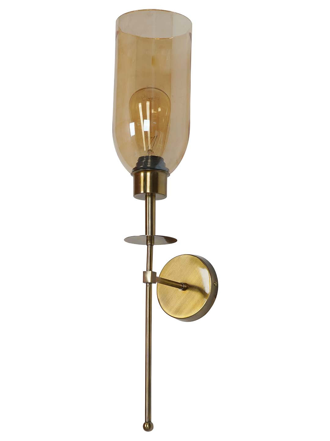 Gold Antique Stainless Steel Glass 1-Light Wall Sconce – 58.4 cm