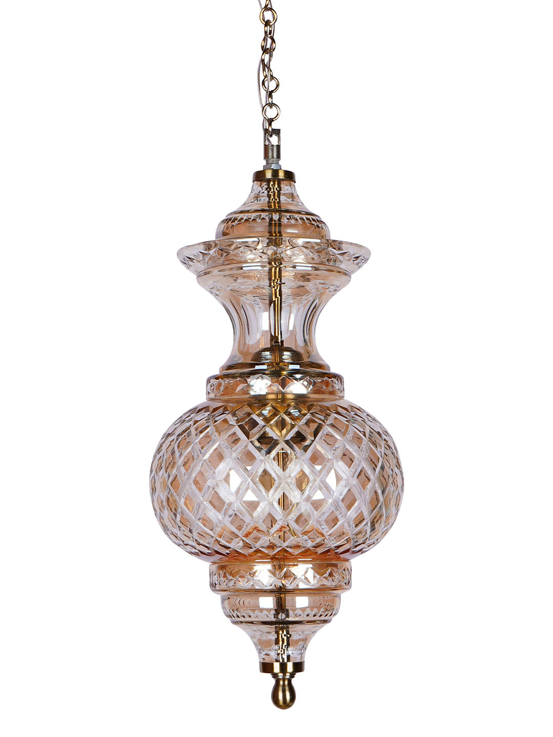 Gold Glass 1-Light Pendant Light – 17.8 cm