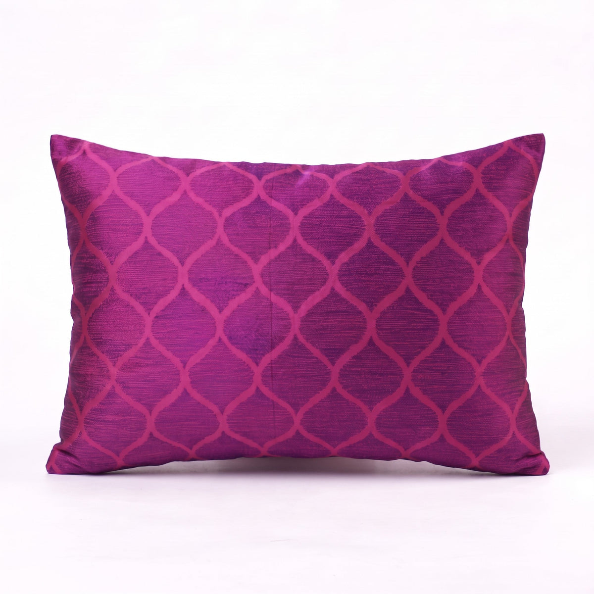 Shadow – Magenta & Purple Ogee Embroidered Cushion Cover | Poly Taffeta | 3 Sizes