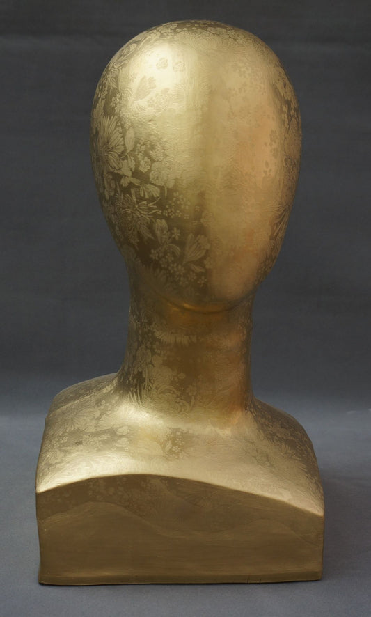 Usha Garodia's 'Timeless 1' Art Deco Ceramic Sculpture - Elegant Bust Artwork