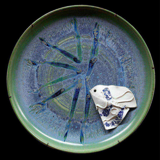 Exquisite Ceramic Fish Sculpture by Usha Garodia – Harmonious Nature-Inspired Art Decor