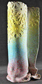 Usha Garodia's Abundance 2 Art Deco Ceramic Sculpture, Hand-Sprayed Porcelain Artwork