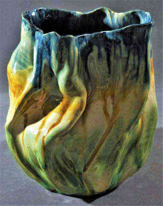 Usha Garodia's 'Between Heaven and Earth' Hand-Throne Ceramic Sculpture - Unique Art Deco Decor