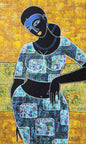 Captivating Celestial Beauty Harappa: Original Acrylic Canvas Painting by Pratiksha S Bothe