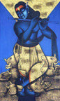 Divine GopalPriya: Pratiksha S Bothe's Original Acrylic Expressionism Painting on Canvas