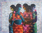 Divine Sursundari Celestial Beauties Acrylic Canvas Painting by Pratiksha Bothe