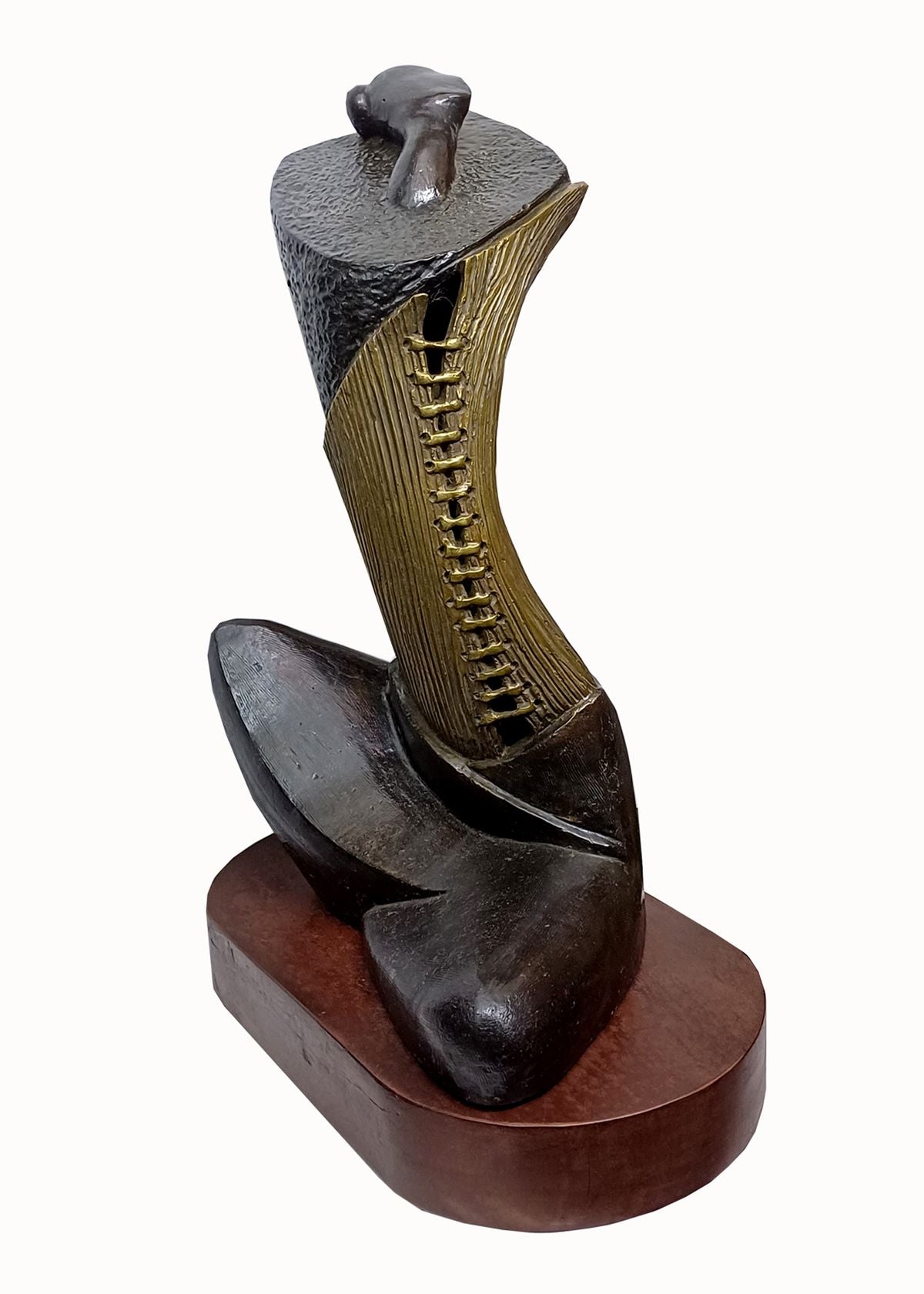 Elegant Bronze Seated Woman Sculpture by Subrata Paul - Contemporary Art Piece