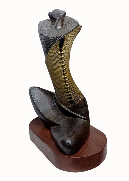 Elegant Bronze Seated Woman Sculpture by Subrata Paul - Contemporary Art Piece
