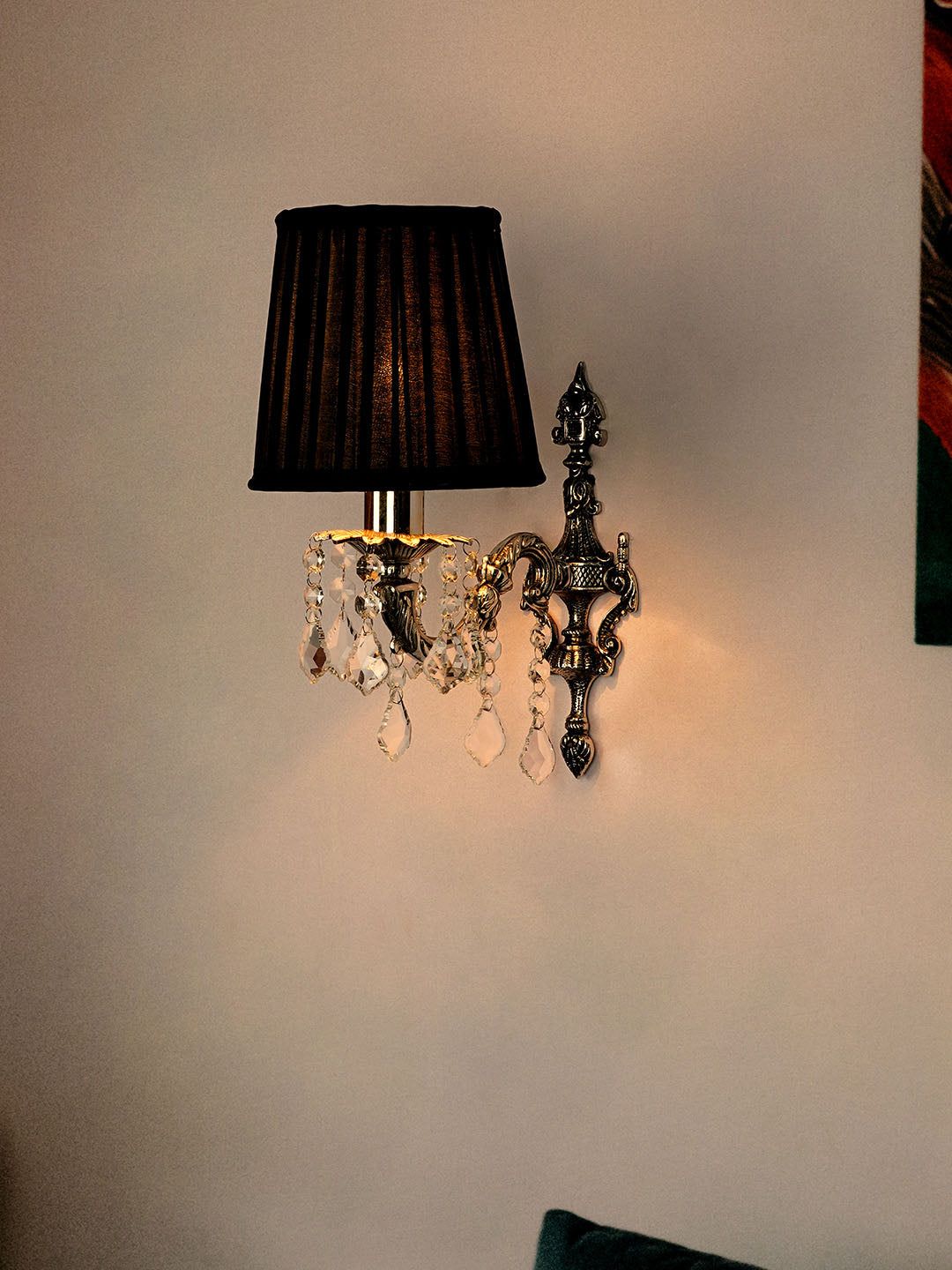 Silver Fabric Brass 1-Light Wall Sconce – 30.5 cm