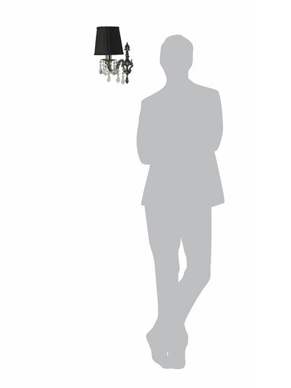 Silver Fabric Brass 1-Light Wall Sconce – 30.5 cm