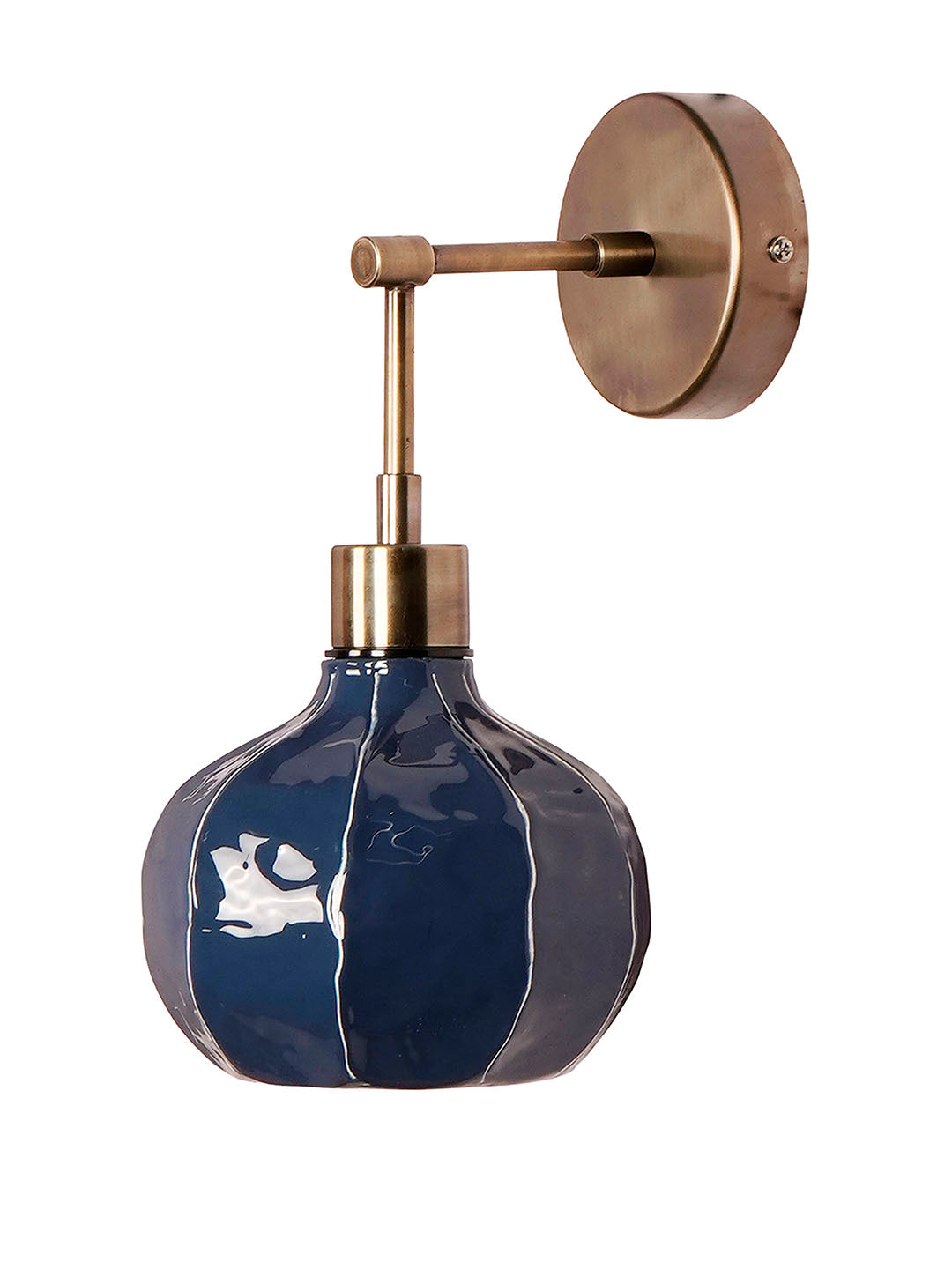Brass Antique Mild Steel 1-Light Wall Sconce – 30.5 cm
