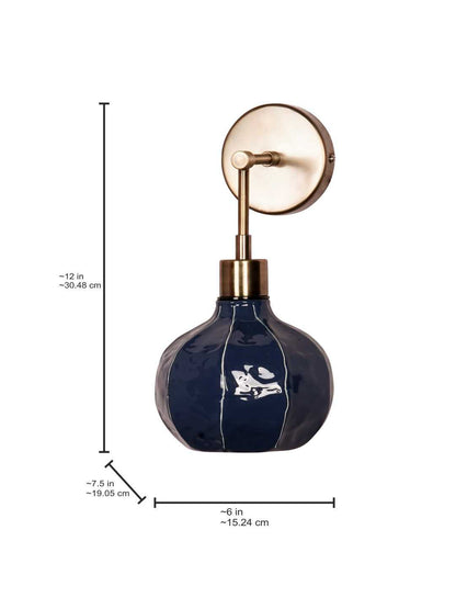 Brass Antique Mild Steel 1-Light Wall Sconce – 30.5 cm