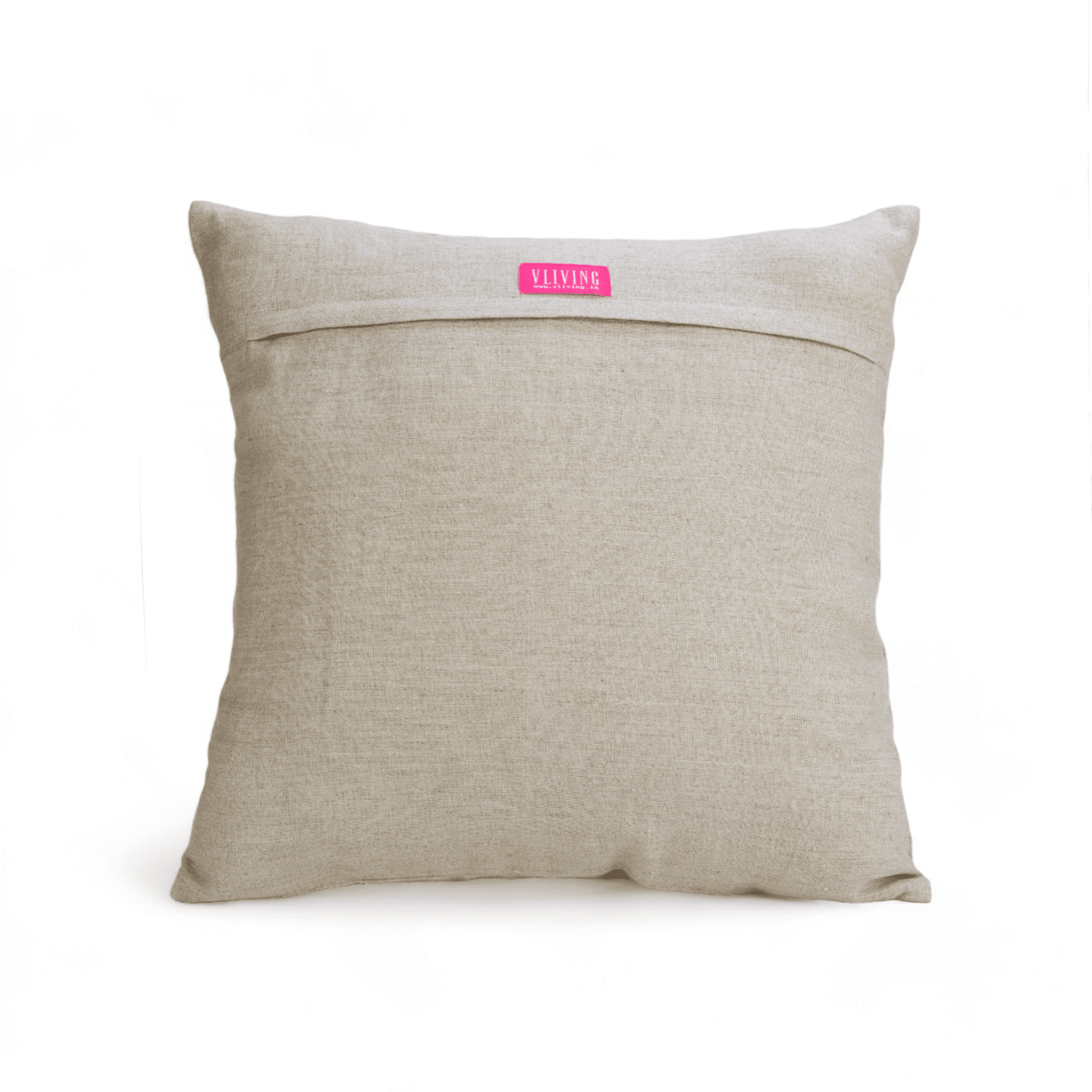 MERRY Christmas Embroidered Linen Pillow Cover – Red White Festive