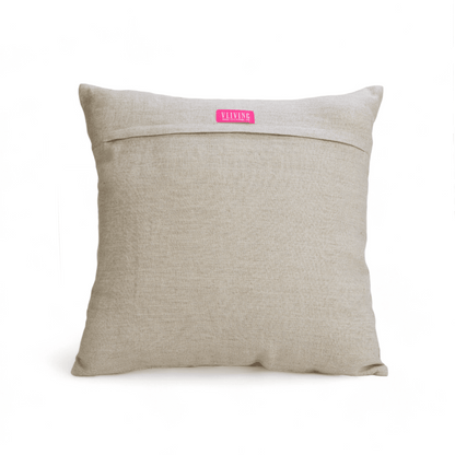 MERRY Christmas Embroidered Linen Pillow Cover – Red White Festive
