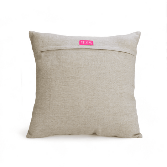 MERRY Christmas Embroidered Linen Pillow Cover – Red White Festive