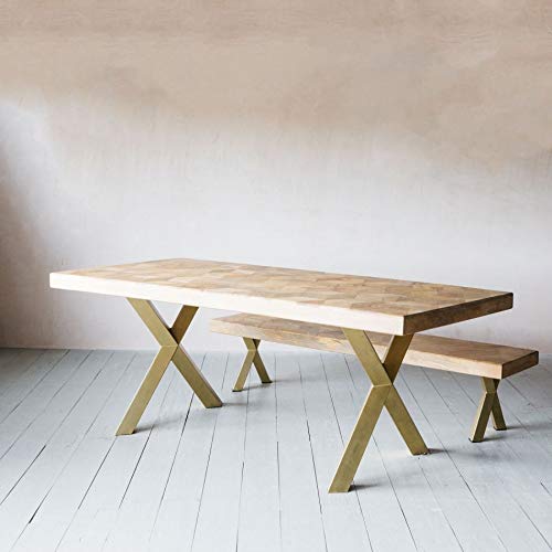 Dining Table & Bench | Golden Leg | Dinning Room Furniture | Custom Available
