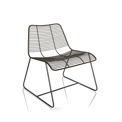 New York Contemporary Black Metal Linear Accent Chair for Modern Homes