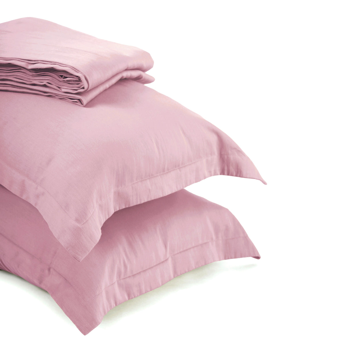 OLD ROSE 300TC flat sheet set, premium pure cotton satin