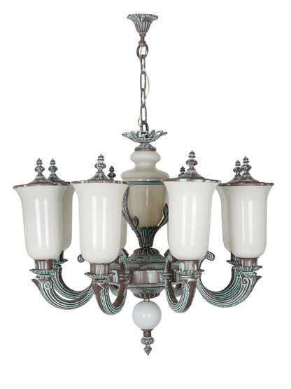 Bronze Patina Aluminium 8-Light Chandelier – 80 cm