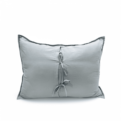 Duck Egg Kantha Quilted Cotton Pillow Cases – Soft, Multiple Sizes
