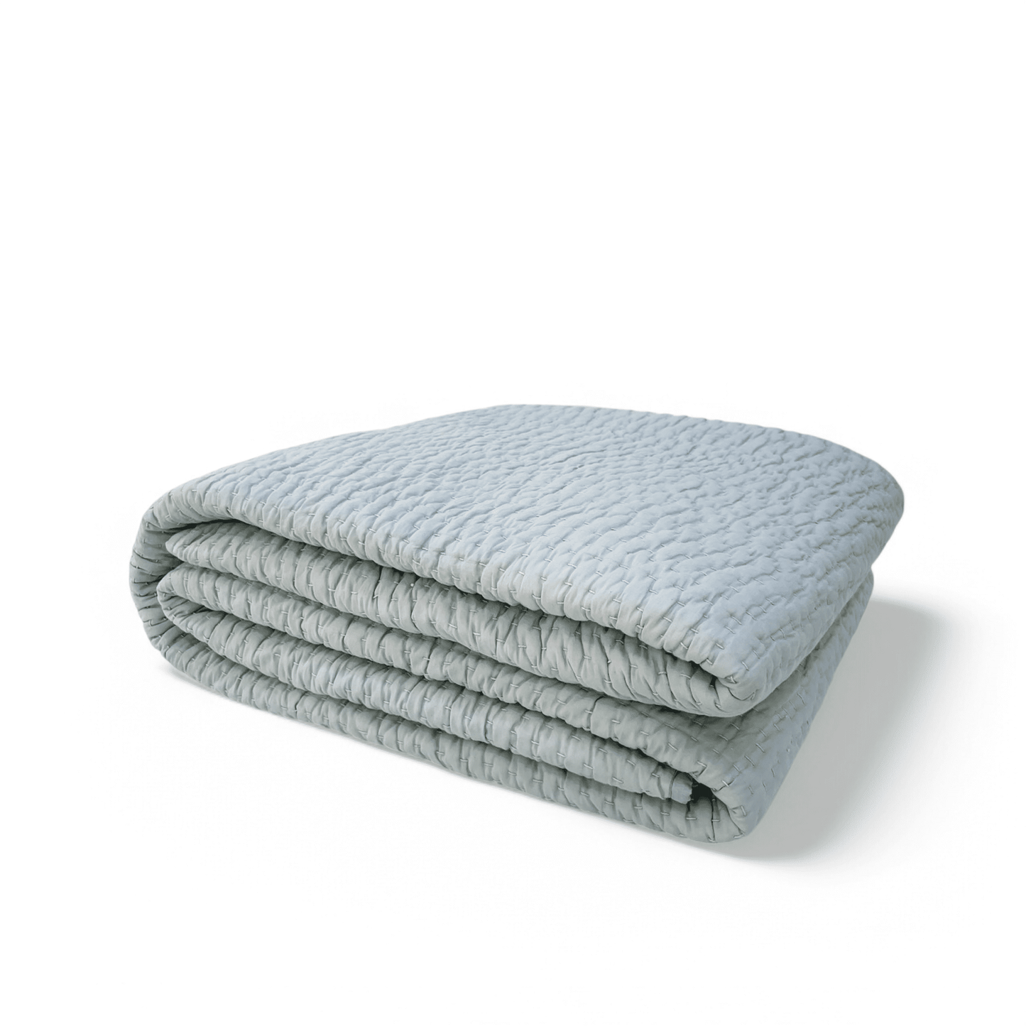 Premium Duck Egg Kantha Hand‑Quilted Luxury Cotton Bedspread