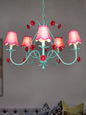 Green Steel 5-Light Chandelier – 91.4 cm