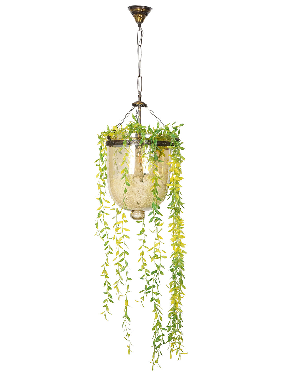 Gold Glass Planter 1-Light Pendant – 22.9 cm