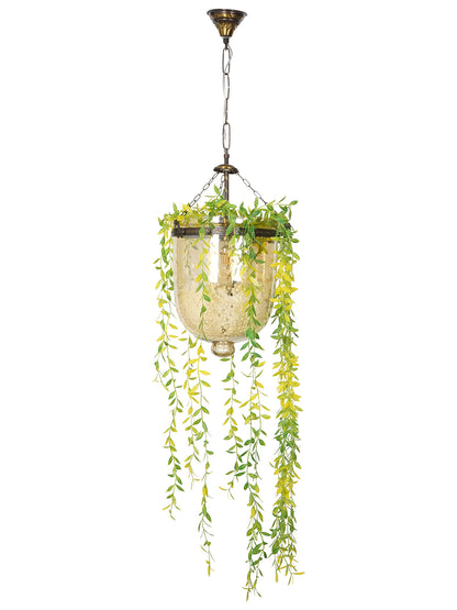 Gold Glass Planter 1-Light Pendant – 22.9 cm