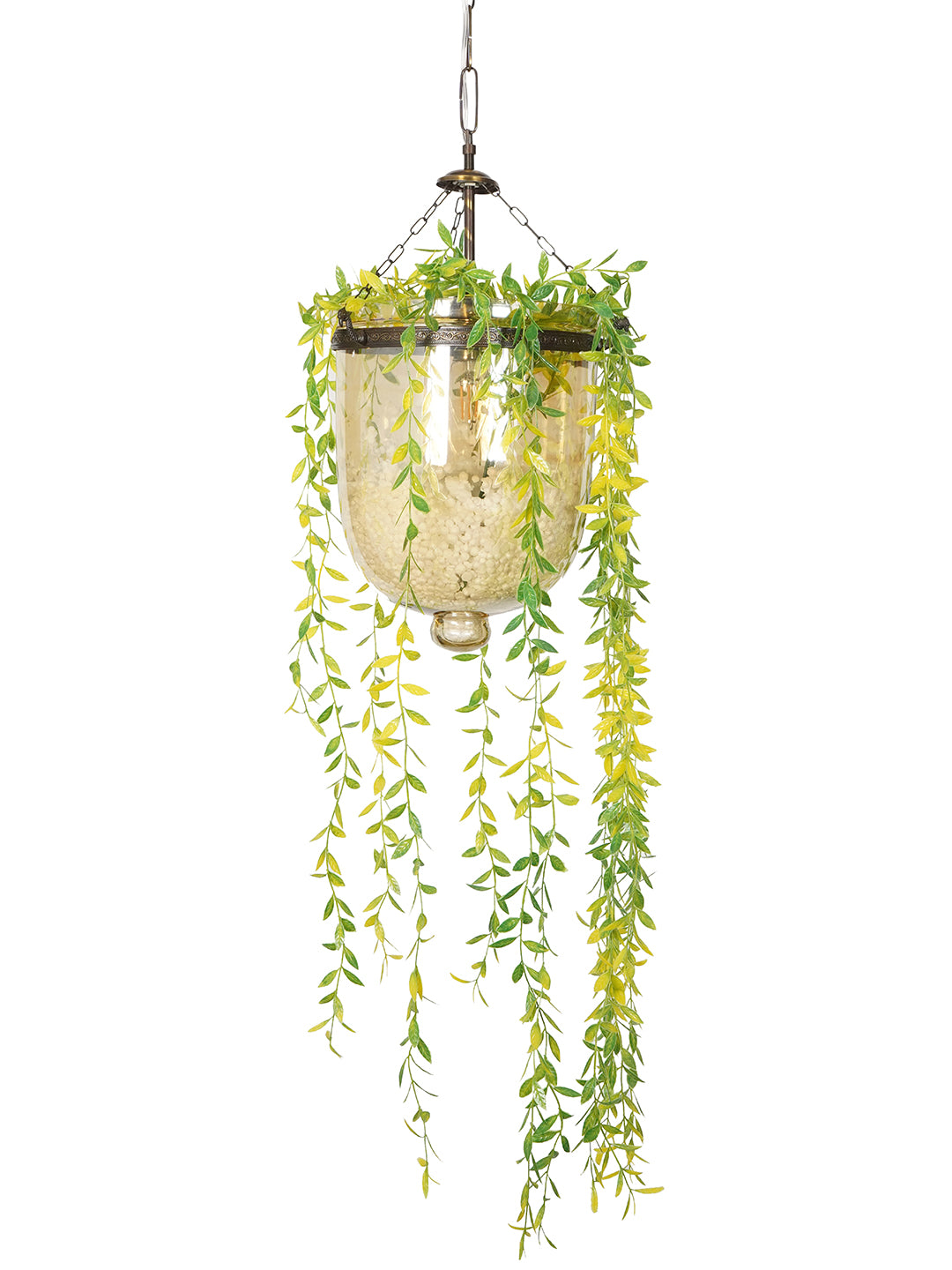 Gold Glass Planter 1-Light Pendant – 22.9 cm