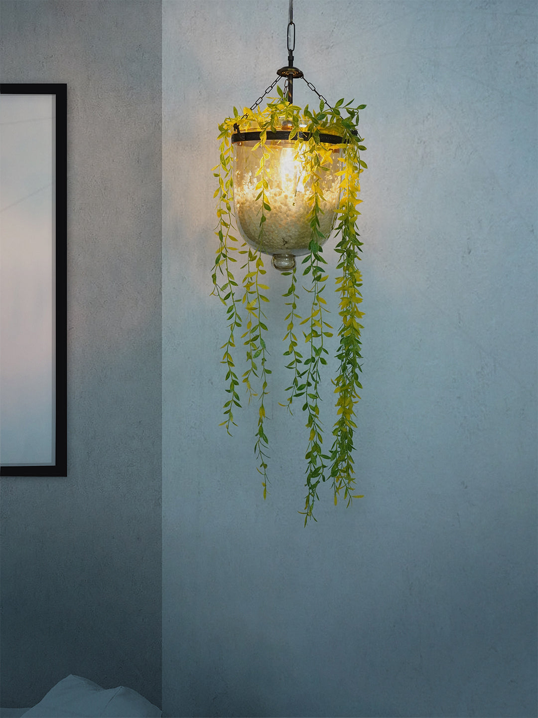 Gold Glass Planter 1-Light Pendant – 22.9 cm