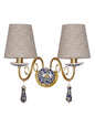 Brass Matt Ceramic Aluminium 2-Light Wall Sconce – 38.1 cm