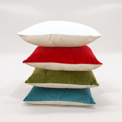 Teal Velvet & Linen Reversible Pillow Cover – Autumn Décor