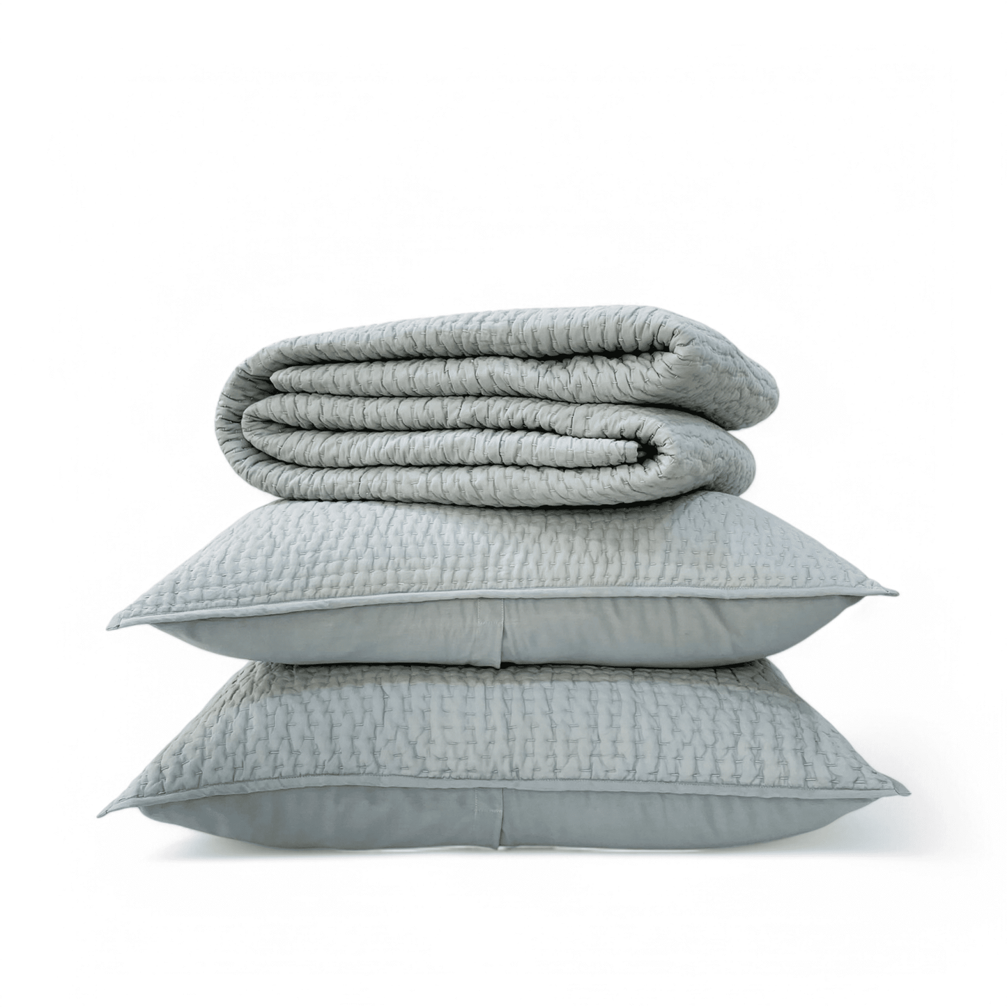 Premium Duck Egg Kantha Hand‑Quilted Luxury Cotton Bedspread