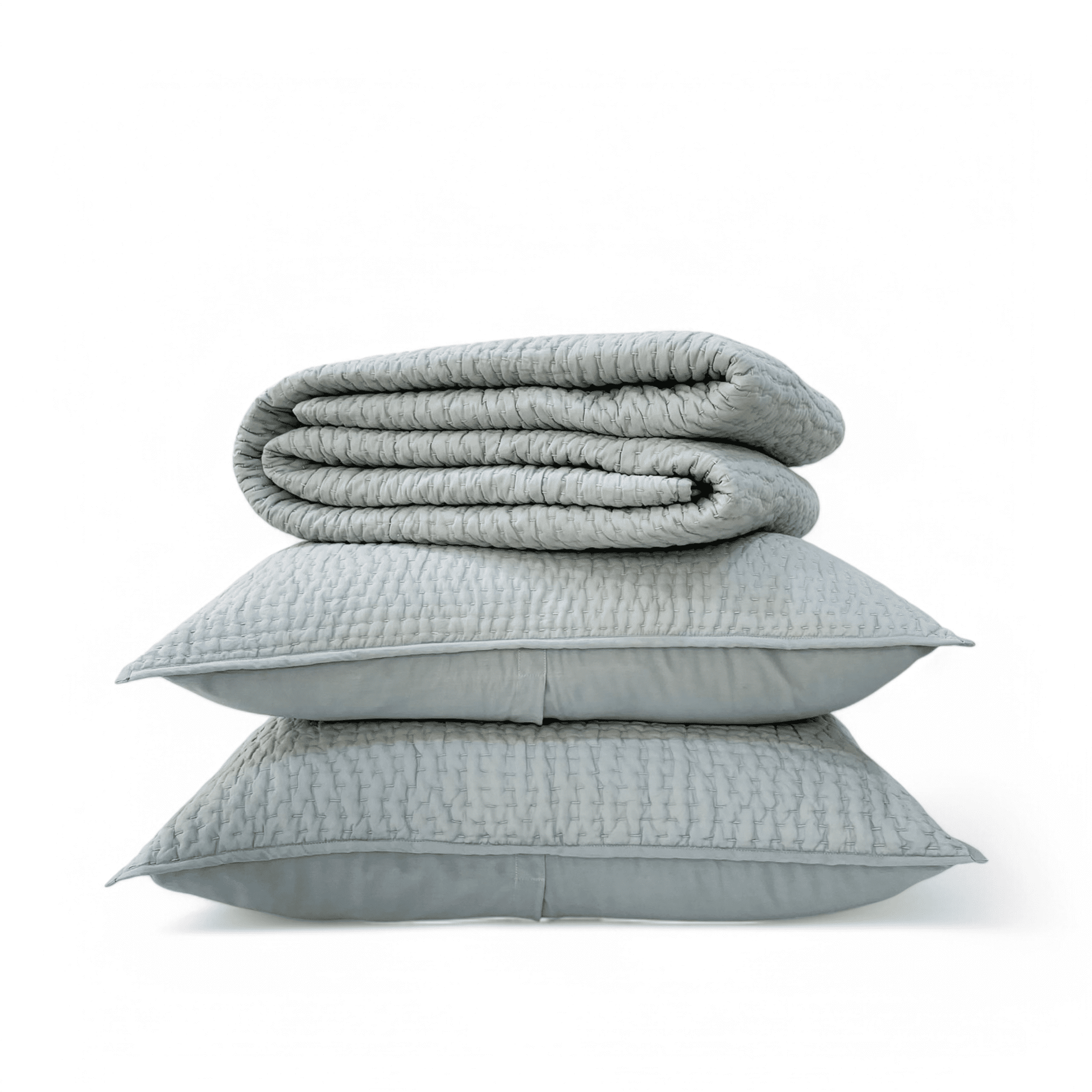 Premium Duck Egg Kantha Hand‑Quilted Luxury Cotton Bedspread