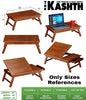 Multipurpose Foldable Bed Table | Study Table | Laptop Table | Non-Slip Legs/Engineered Wood